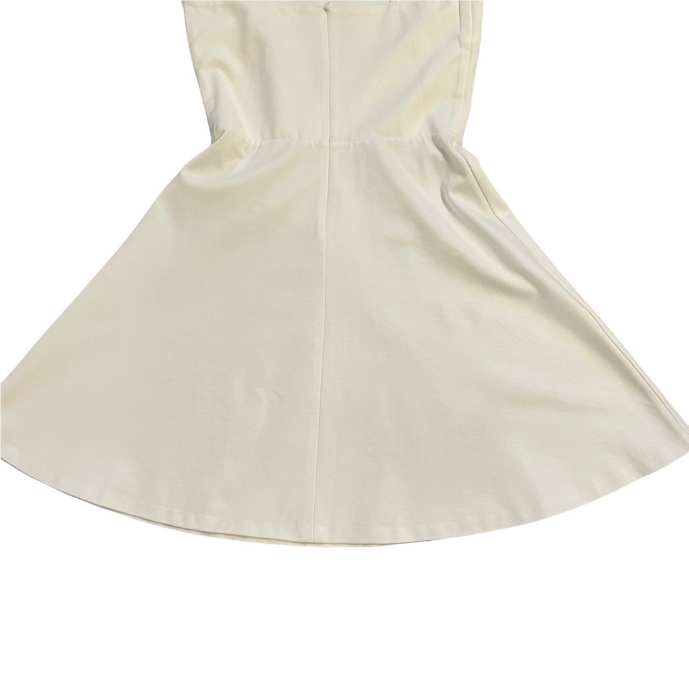 LOVE...ADY Creamy White Scallop Front Fit & Flare Skater Mini Dress. S - Picture 9 of 12